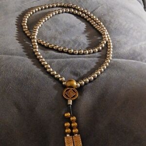 Feng Shui Prayer Mala with 118 Beads - Stainless Steel Necklace & Energy Bracele